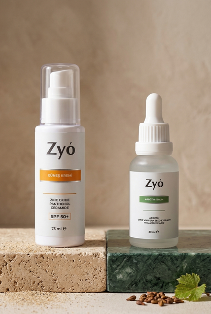Zyo Cilt Tonu Eşitleyici Arbutin Serum + Güneş Kremi Seti | Leke Karşıtı Bakım
