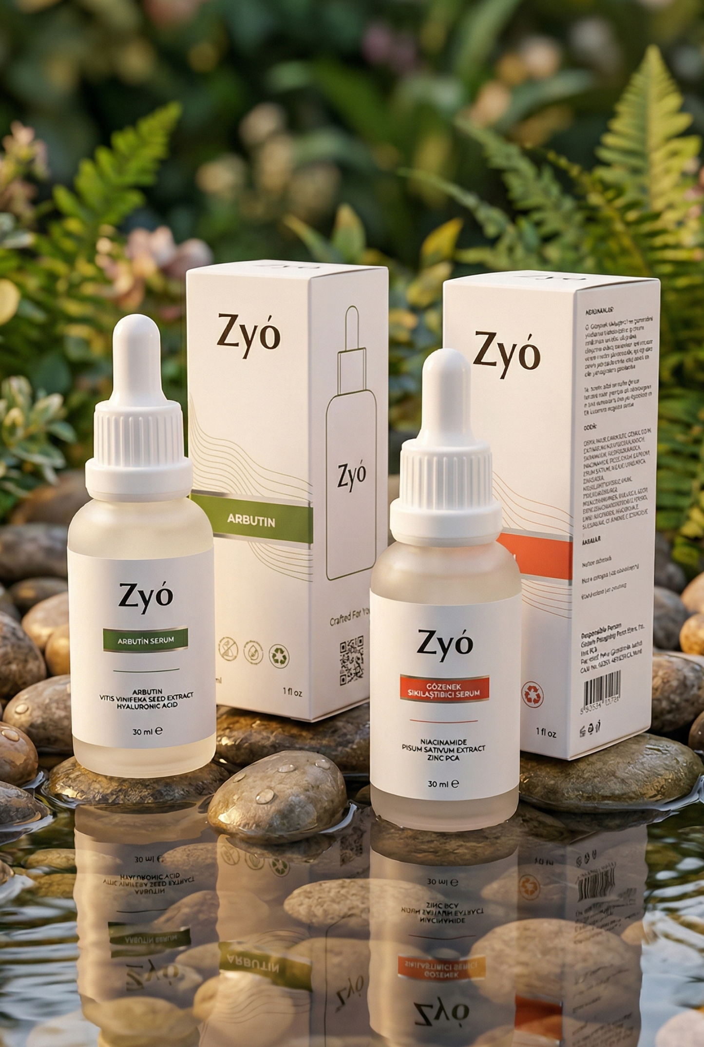 Zyo Arbutin Serum + Gözenek Sıkılaştırıcı Serum | Leke Karşıtı Aydınlatıcı Cilt Bakım Seti