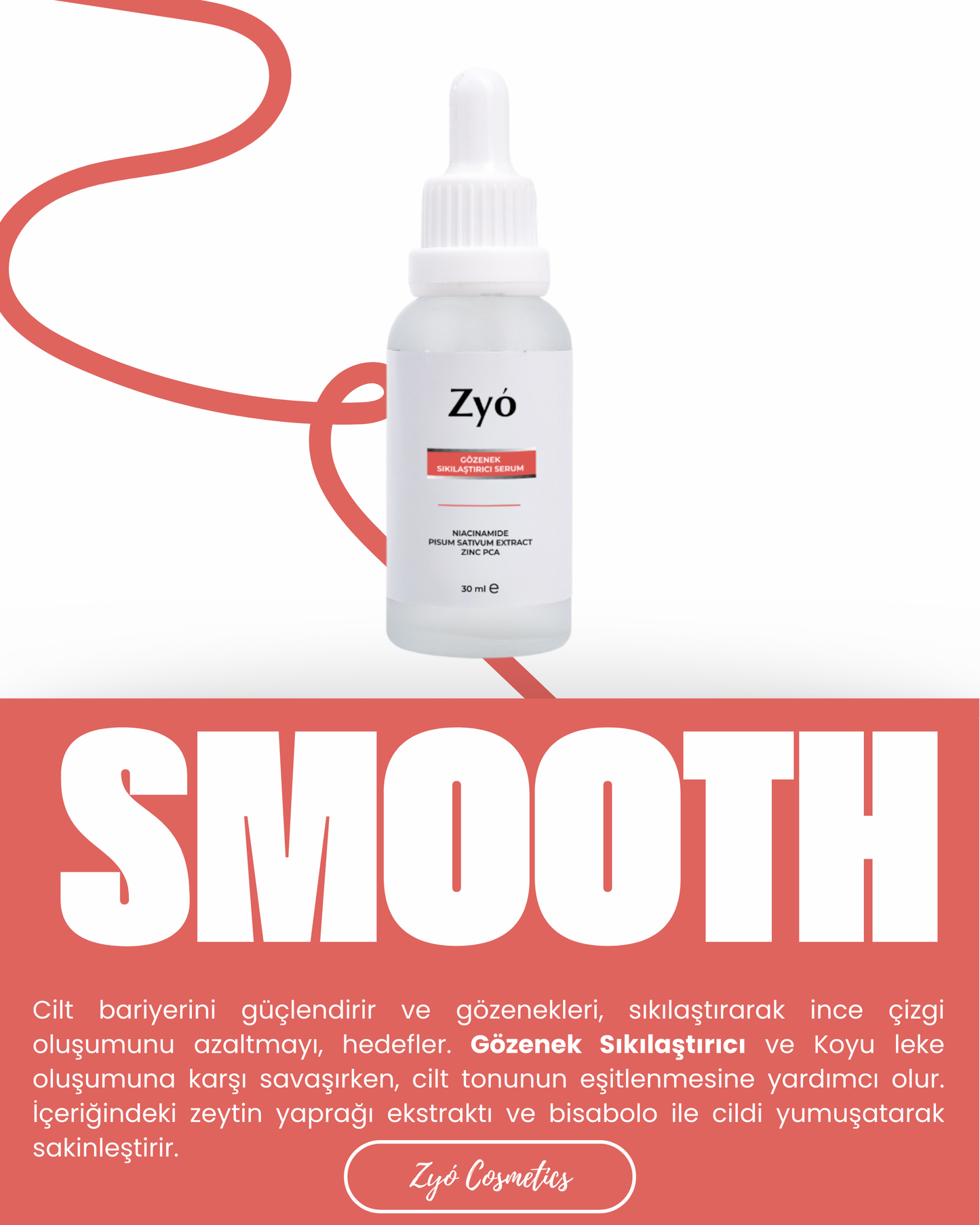 Porenverfeinerndes Serum gegen Mitesser und Akne 30 ml (Niacinamid 6 % + Zink-PCA)