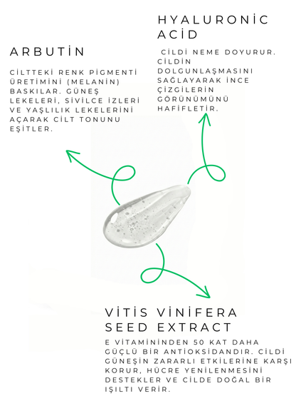 Arbutin-Serum gegen Pigmentflecken, für einen ebenmäßigen und aufhellenden Teint (30 ml)