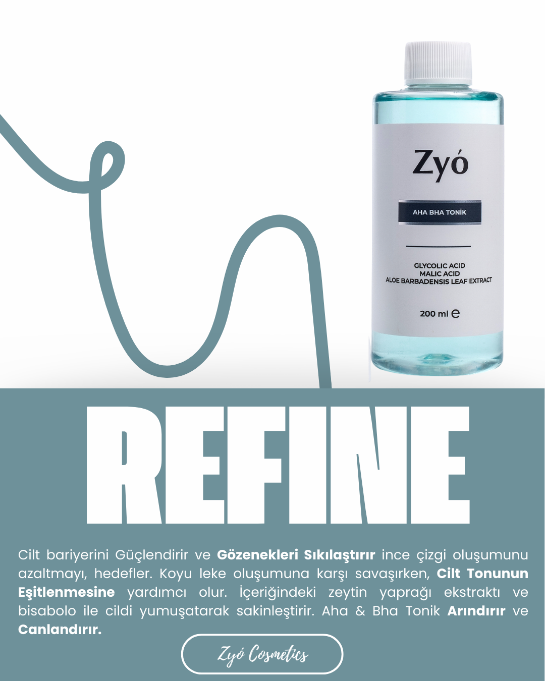 Porenverfeinerndes, reinigendes und revitalisierendes Gesichtswasser 200 ml (Glykolsäure - AHA)